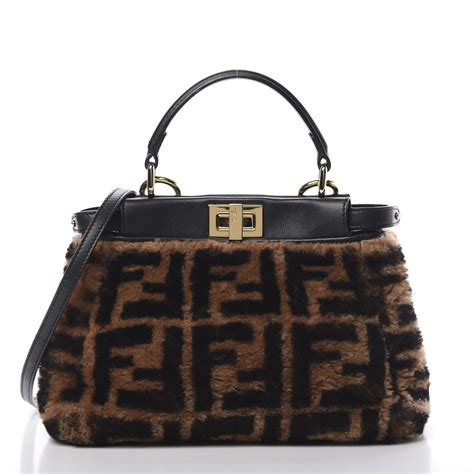 fendi peekaboo mini vs micro|fendi peekaboo mini shearling.